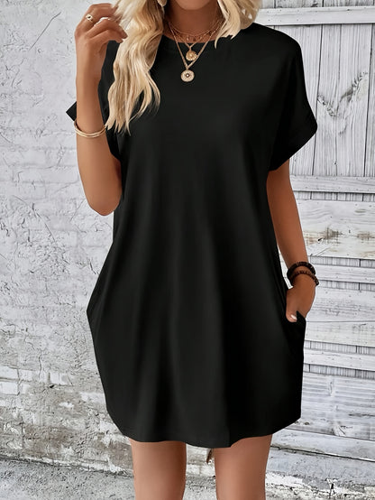 Schwarzes T-Shirt Kleid - Lea