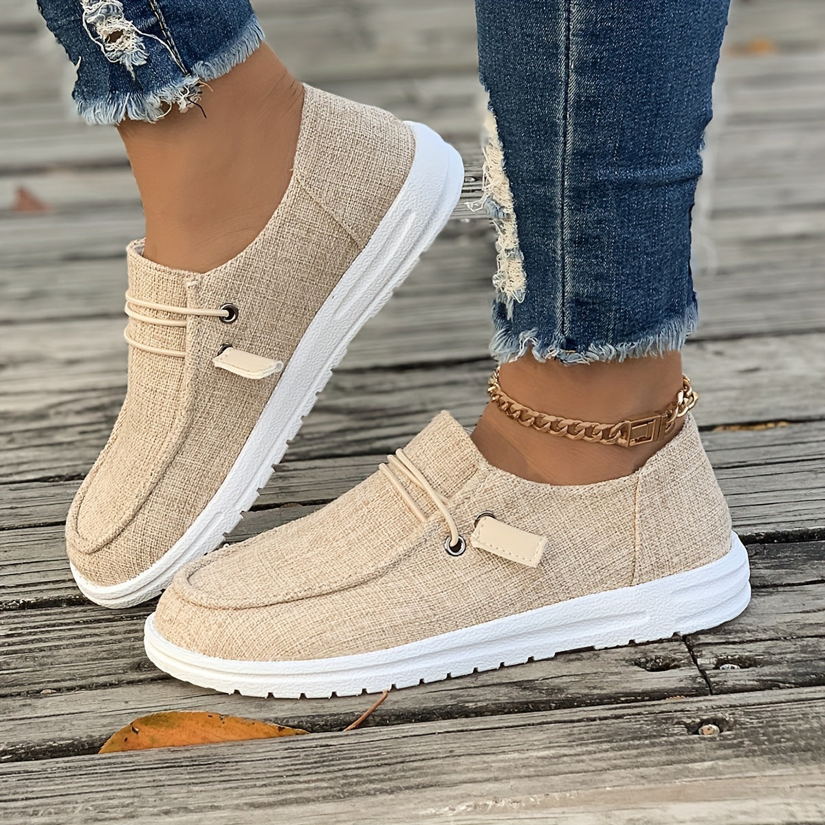 Beige Komfort-Loafer - Julia