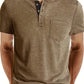 Blaues Henley T-Shirt - Chris