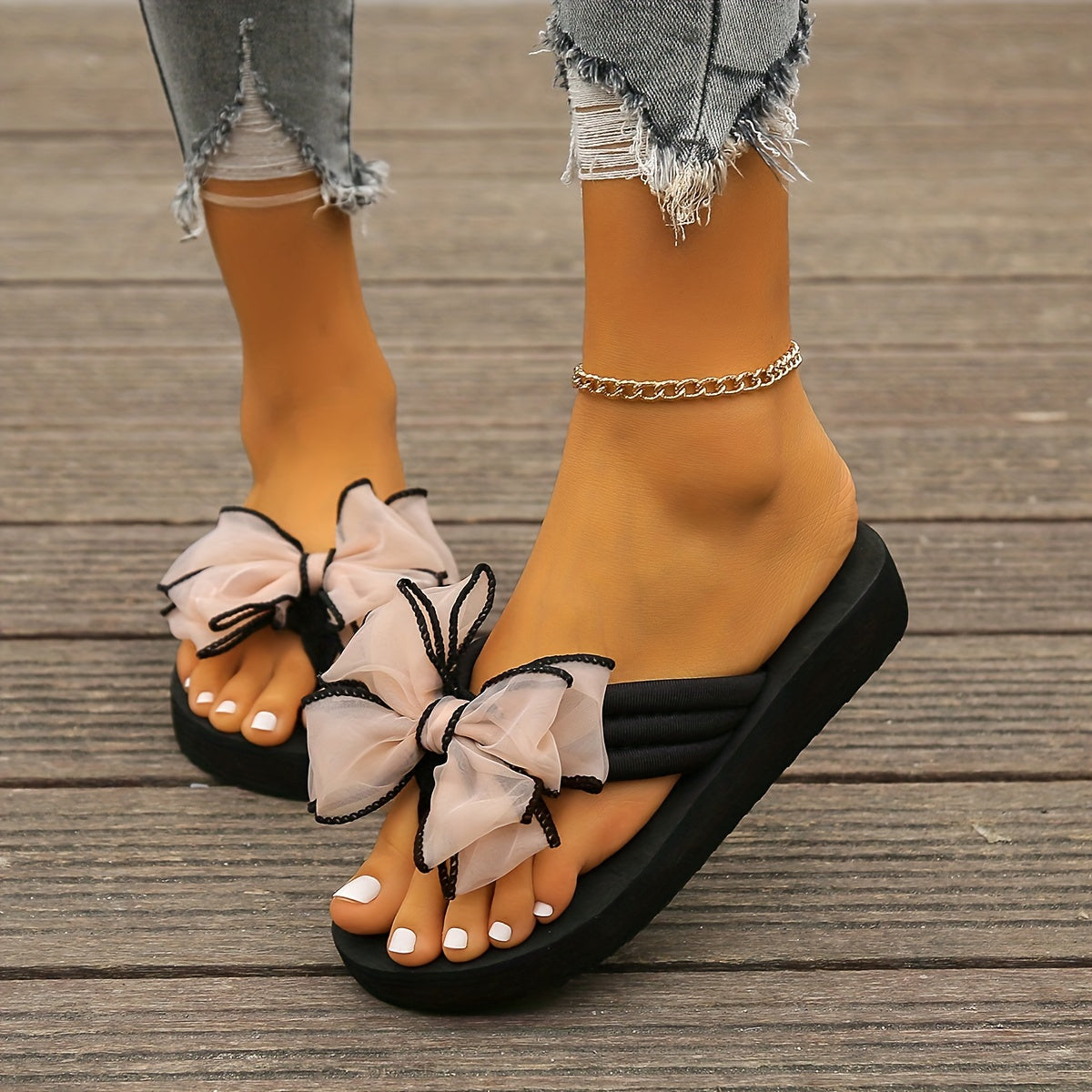 Schwarze Flip Flop - Bella