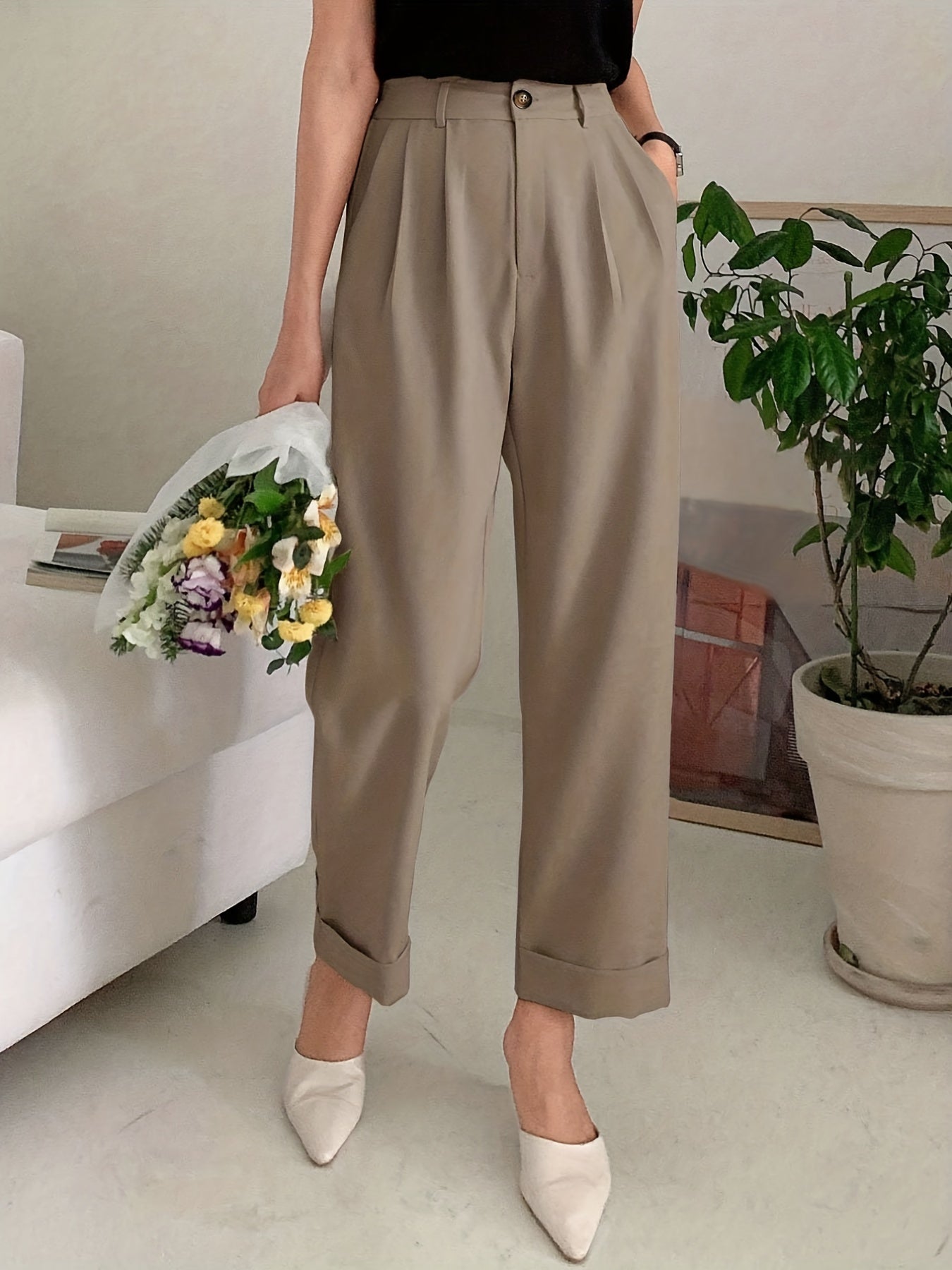 Elegante Beige Hose - Clara