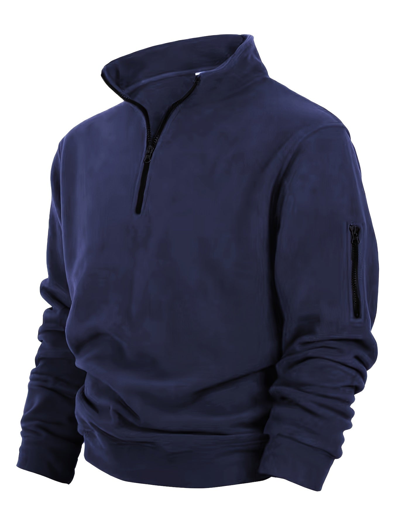 Grauer Zipper-Sweater - Leon