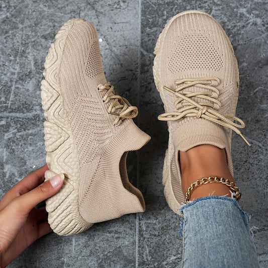 Beige Sneaker mit Struktur – Ella