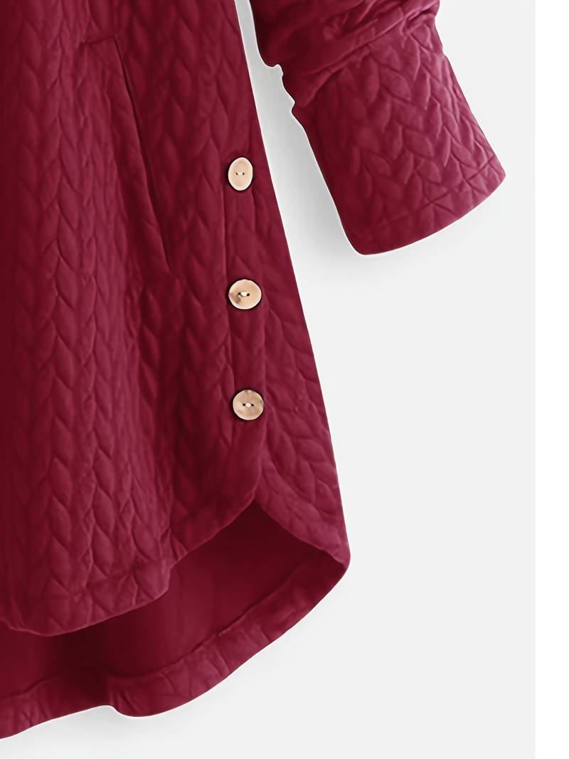 Elegante Warme Winterjacke Rotwein - Sophia