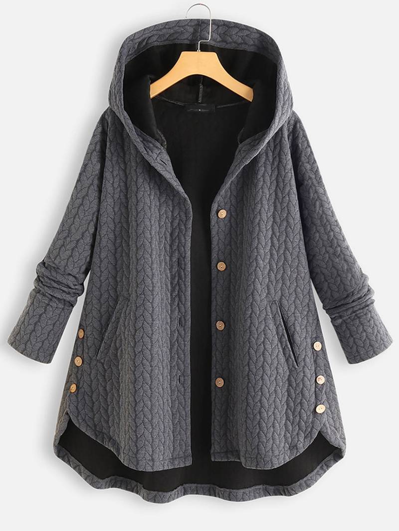 Elegante Warme Winterjacke Rotwein - Sophia