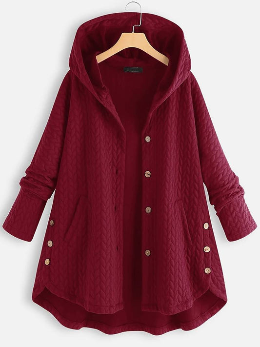 Elegante Warme Winterjacke Rotwein - Sophia