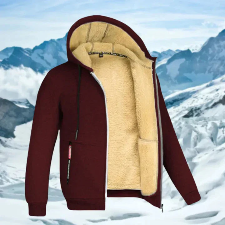 Winterjacke mit Kapuze und Fleece Dunkelgrau - Tobias