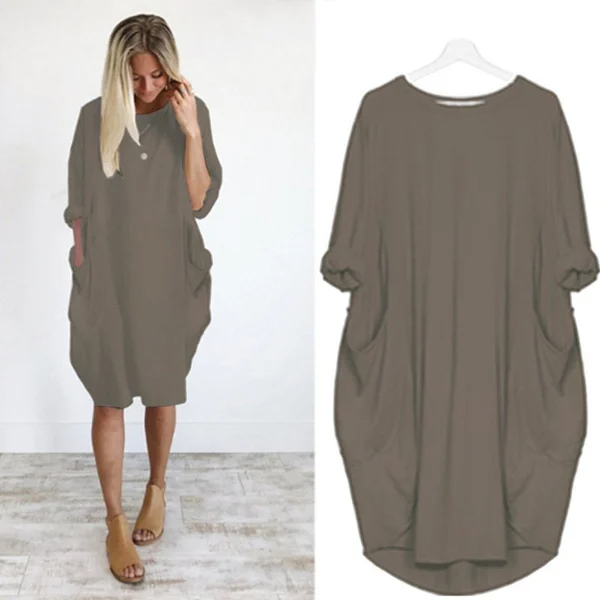 Lässiges Oversize-Tunika-Kleid – Bequem & Modern