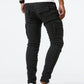 Schwarze Cargo-Jeans Slim-Fit - Finn