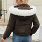 Schwarze Winter Pufferjacke - Mia