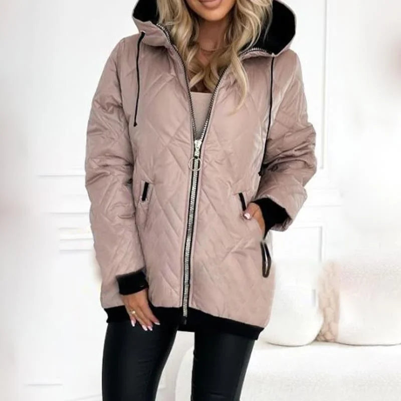 Elegante Parka-Jacke Rosa - Elara