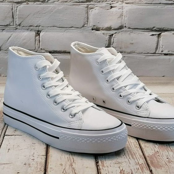 Finn - Weißer High-Top Sneaker