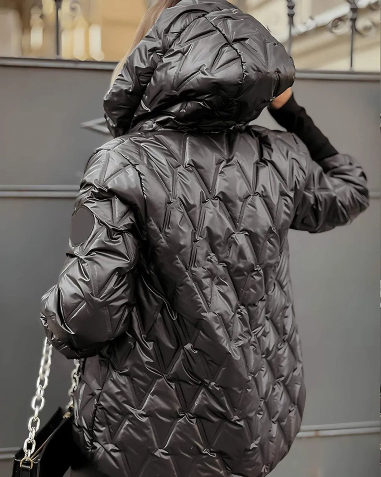 Weiße Diamant-Baumwolljacke Damen – Isabella