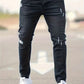 Blaue Slim-Fit Jeans mit Used-Look - Oliver