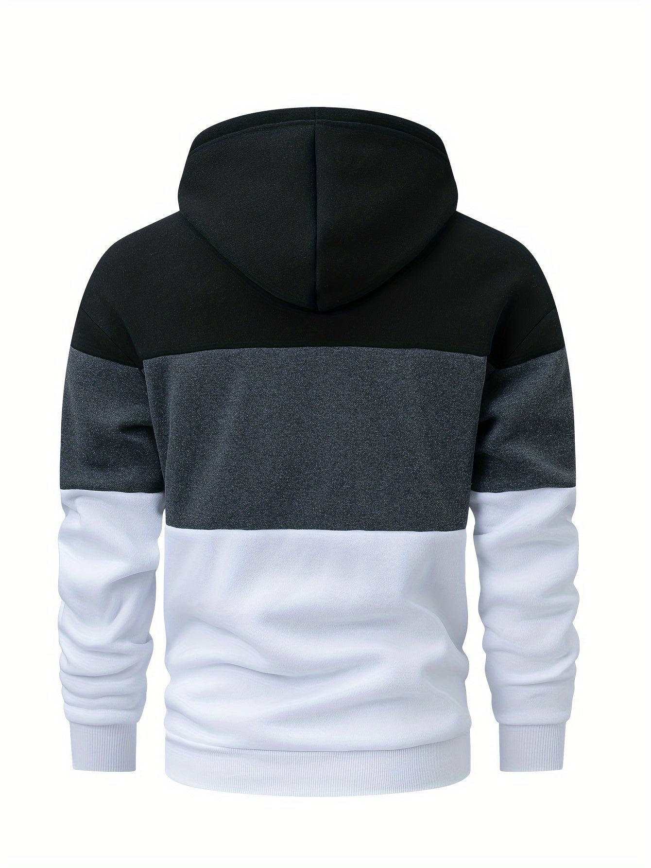 Schwarz-Grauer Colorblock Hoodie - Jonas