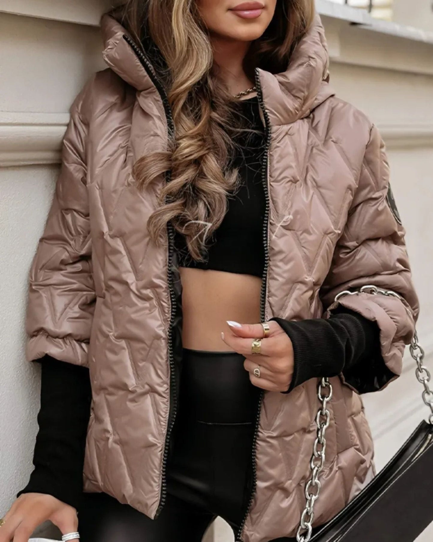 Weiße Diamant-Baumwolljacke Damen – Isabella