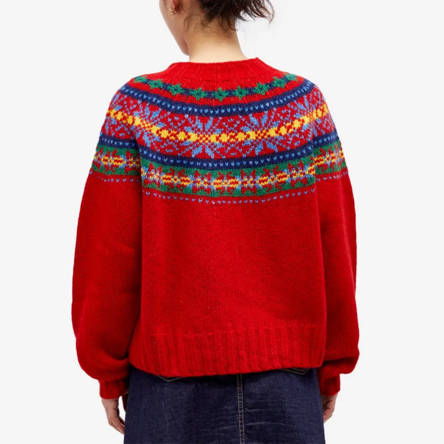 Gestreifter Vintage-Pullover Rot - Clara