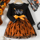 Halloween-Kleid Schwarz-Lila - Gruseliges Mädchenkostüm