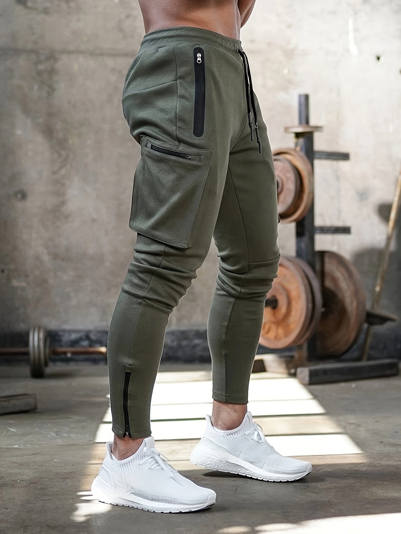 Olivgrüne Cargo-Sweatpants – Noah