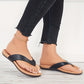 Flip-Flops aus braunem Leder - Lena