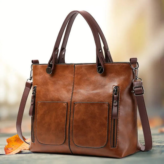 Clara - Cognac Leder-Handtasche