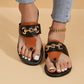 Schwarz-Braune Flip Flops - Anna