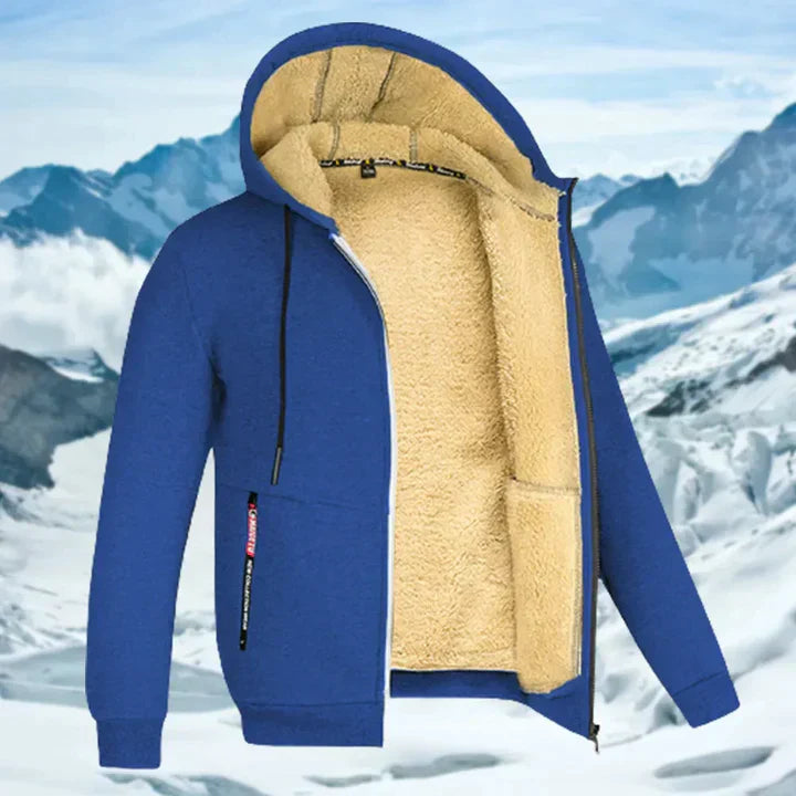 Winterjacke mit Kapuze und Fleece Dunkelgrau - Tobias