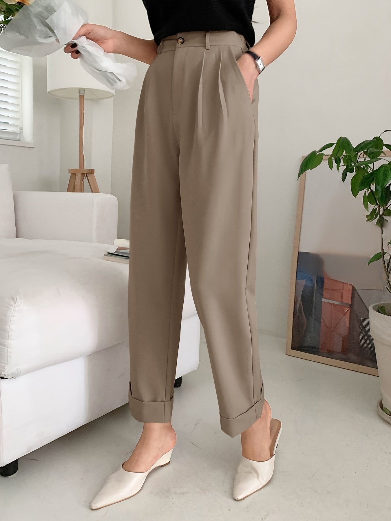 Elegante Beige Hose - Clara