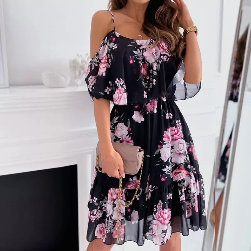 Lily - Florales Sommerkleid mit Volants