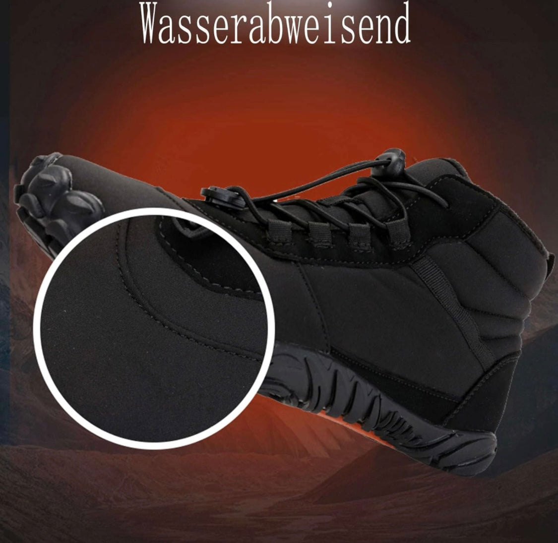 Herren Winter-Barfußschuh Schwarz - Arvid