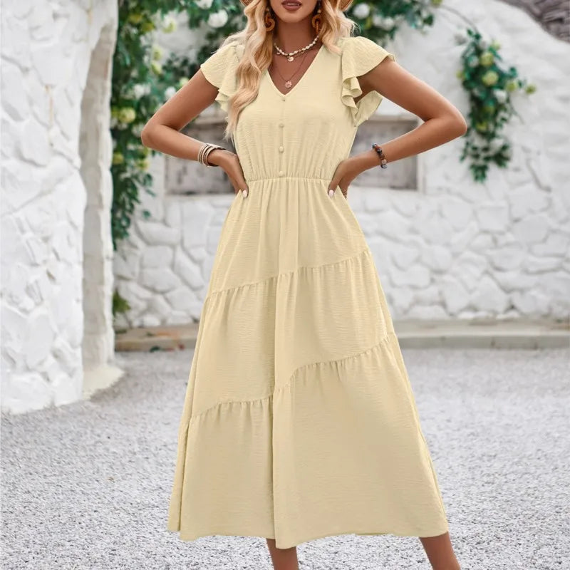 Maxikleid – Rüschenzauber & Figurfreundlich