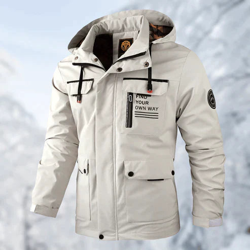 Wetterfeste Winterjacke Weiß – Markus