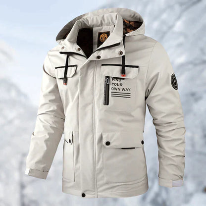 Wetterfeste Winterjacke Weiß – Markus