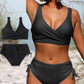 Zoe – Smaragdgrünes Bikini-Set mit High Waist