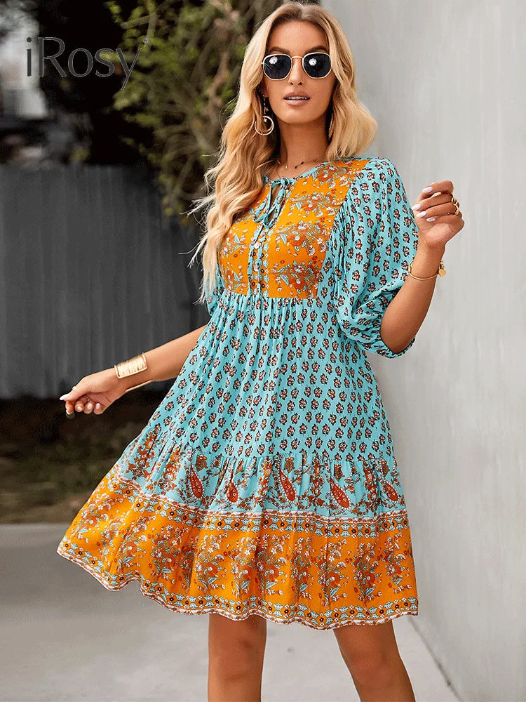 Sunflower Breeze - Gelbes Boho-Sommerkleid