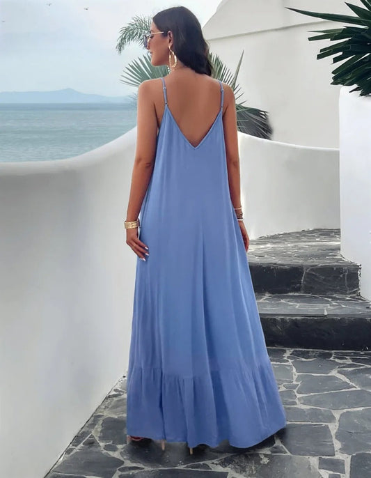 Lena - Blaues Maxikleid