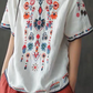 Luisa - Rotes Tunika-Shirt mit Ethno-Stickerei