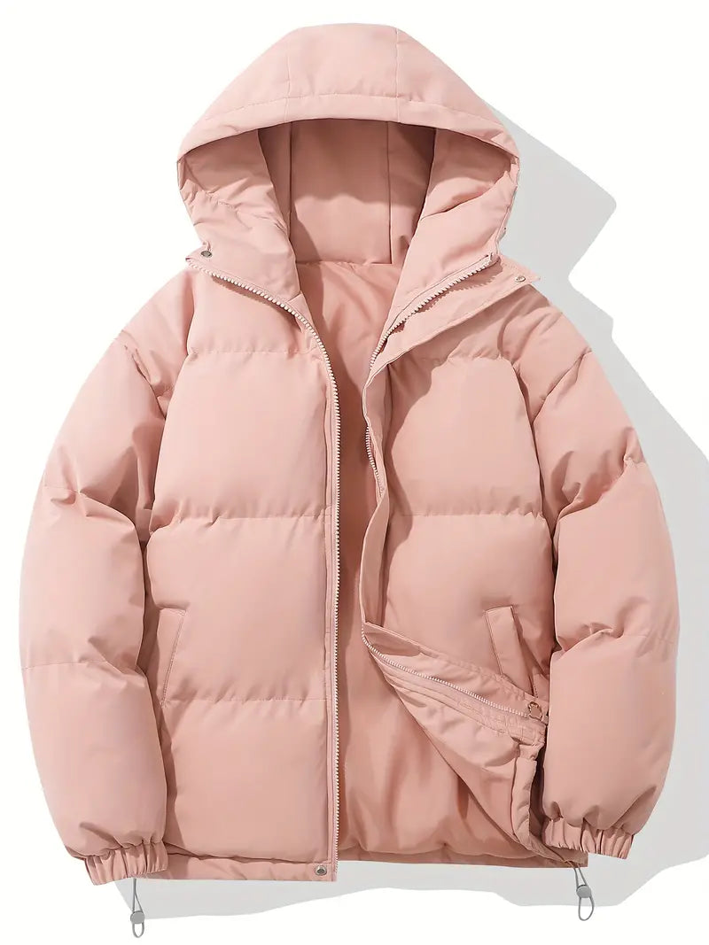 Gefütterte Winterjacke mit Kapuze Rosa - Aria