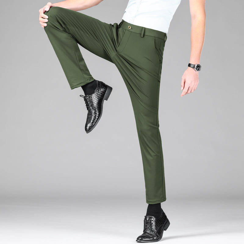 Slim Fit Hose Armeegrün - Leon