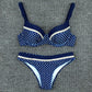 Eva - Gepunktetes Marineblaues Bikini-Set