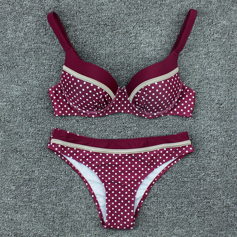 Eva - Gepunktetes Marineblaues Bikini-Set