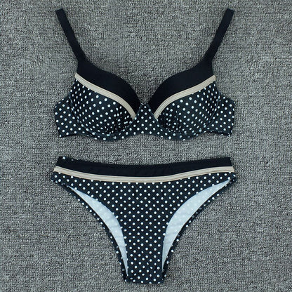 Eva - Gepunktetes Marineblaues Bikini-Set