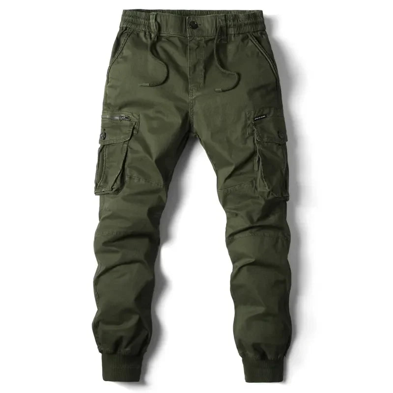 Beigefarbene Cargo-Jogger mit Stretch - Noah