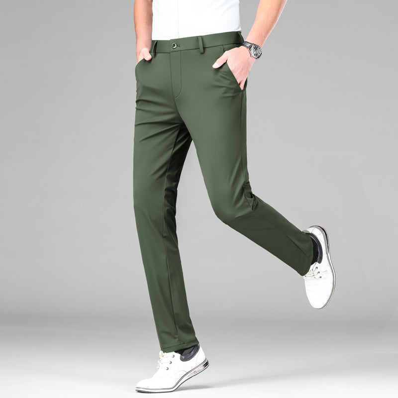 Slim Fit Hose Armeegrün - Leon