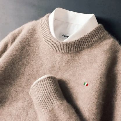 Premium Merino Wollpullover Beige - Alessandro