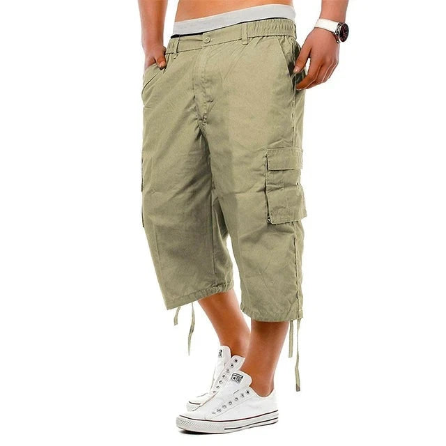 Lukas - Olivgrüne Cargo-Shorts