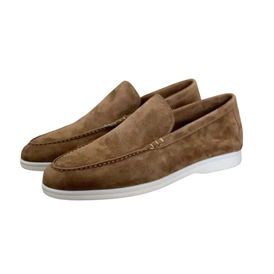 Graue Orthopädische Wildleder-Loafers - FlexStep