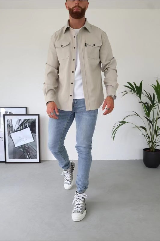 Beige Utility-Jacke - Lucas