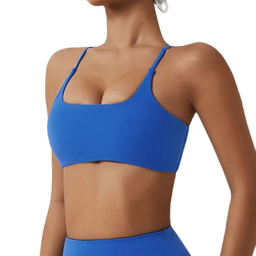 Lina - Himmelblaues Sport-Bustier