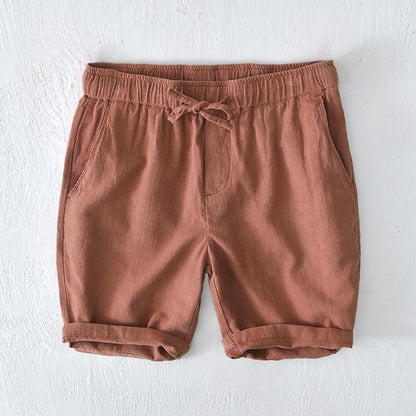 Erdrote Leinen Shorts - Lucas